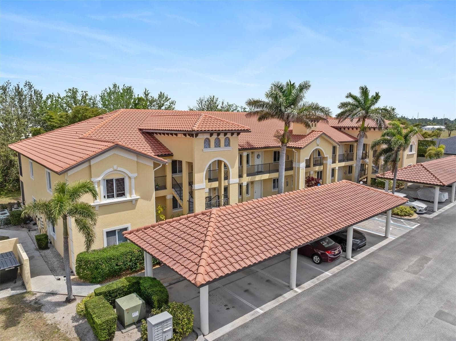 Aerial of your condo and carport - 7196 N PLUM TREE #321, PUNTA GORDA