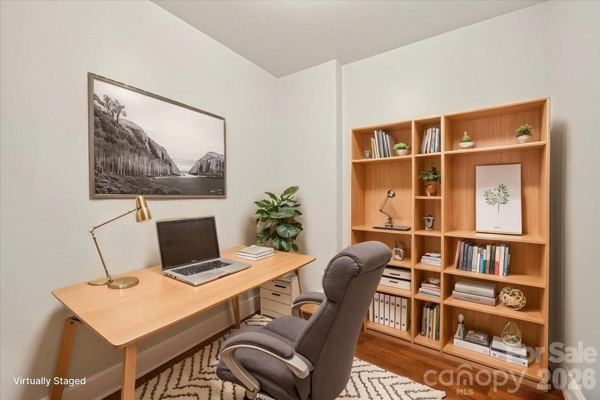 Office/flex space tucked to the side of the entry - Charlotte