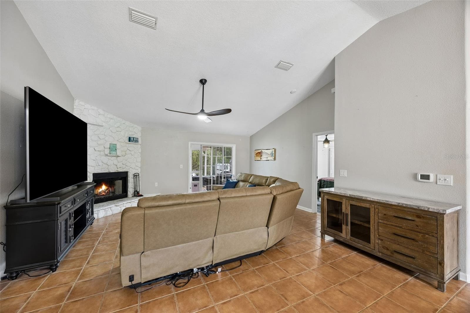Is the wood-burning fireplace - 134 BOWFIN DR, PALATKA