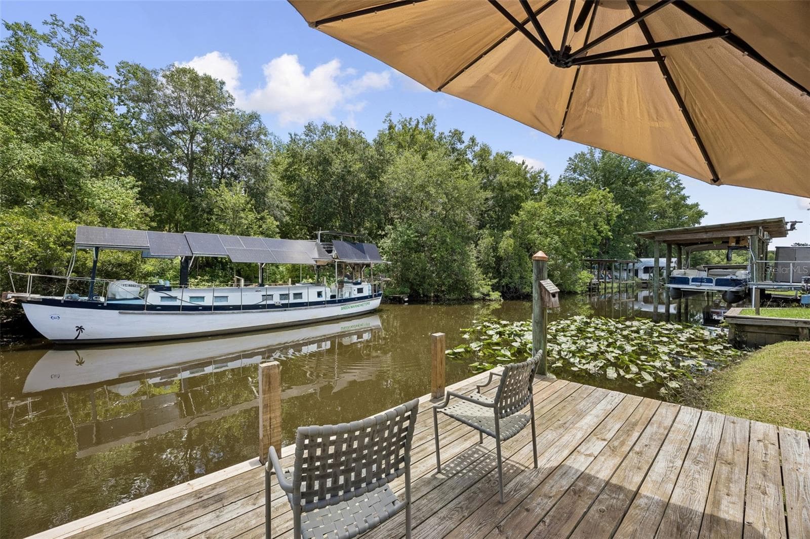 Overlooking the back yard - 134 BOWFIN DR, PALATKA