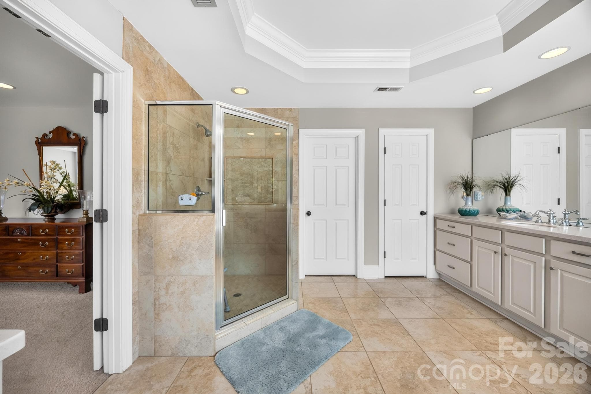Walk in shower, tile floor and private water closet. - 105 Mandarin Drive, Mooresville