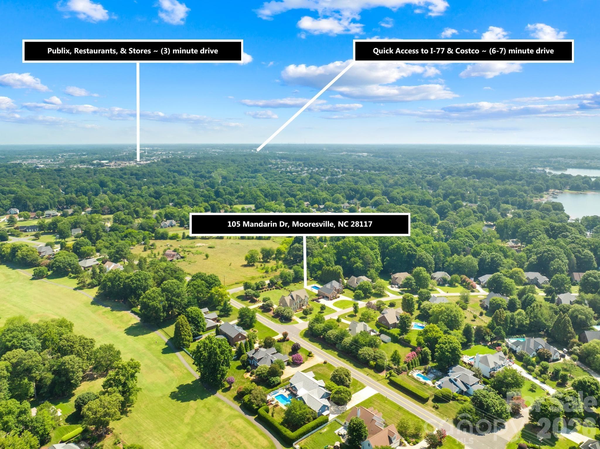 Aerial view-Close to shopping and I-77 - 105 Mandarin Drive, Mooresville