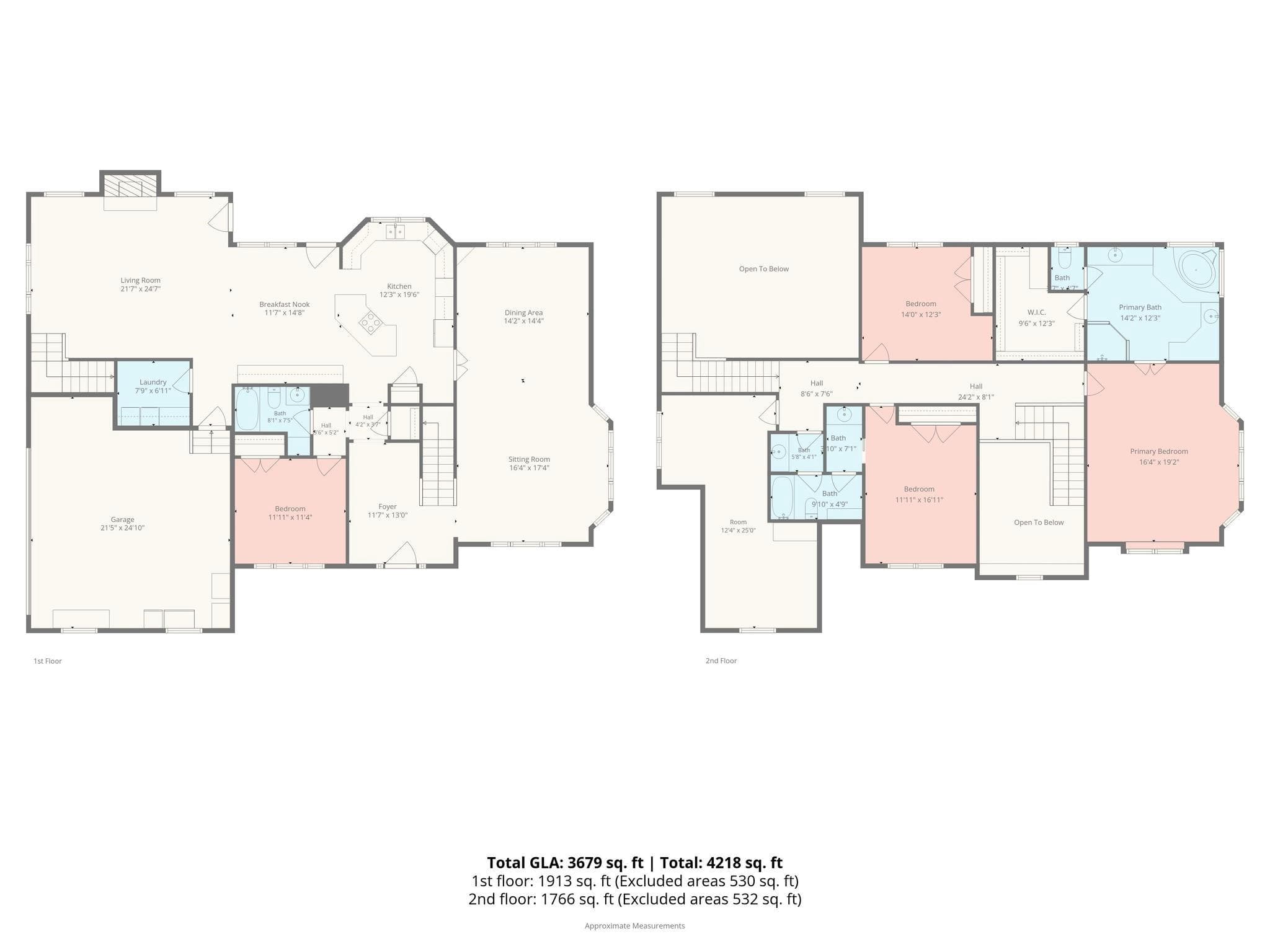 Floor plan and measurements - 105 Mandarin Drive, Mooresville