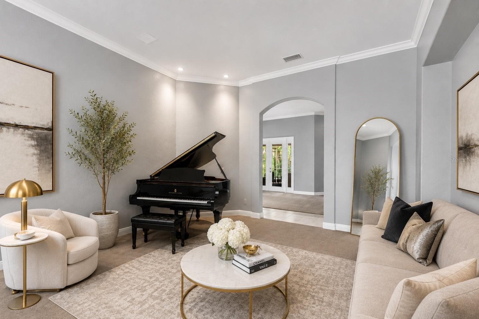 Formal Living Room Virtual Staged - 341 VERACLIFF CT, OVIEDO