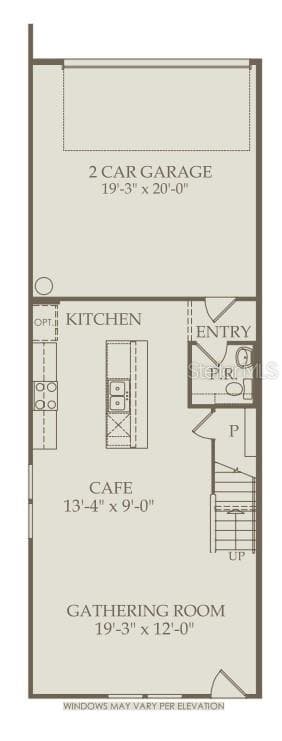 Floor Plan - Floor One - 10674 EVENING STAR STREET, ORLANDO