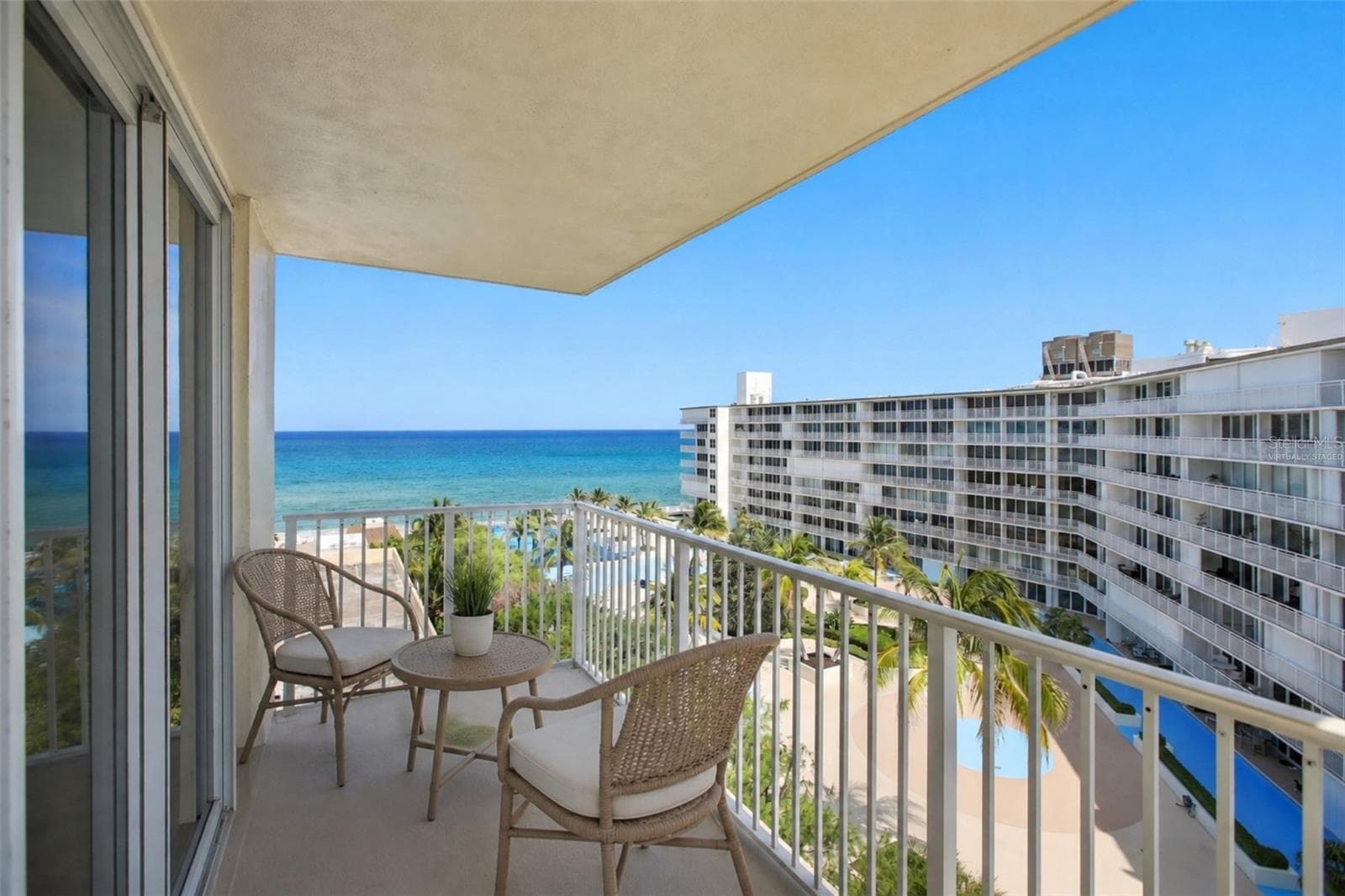 Virtually Staged - 3540 S OCEAN BLVD #808W, PALM BEACH