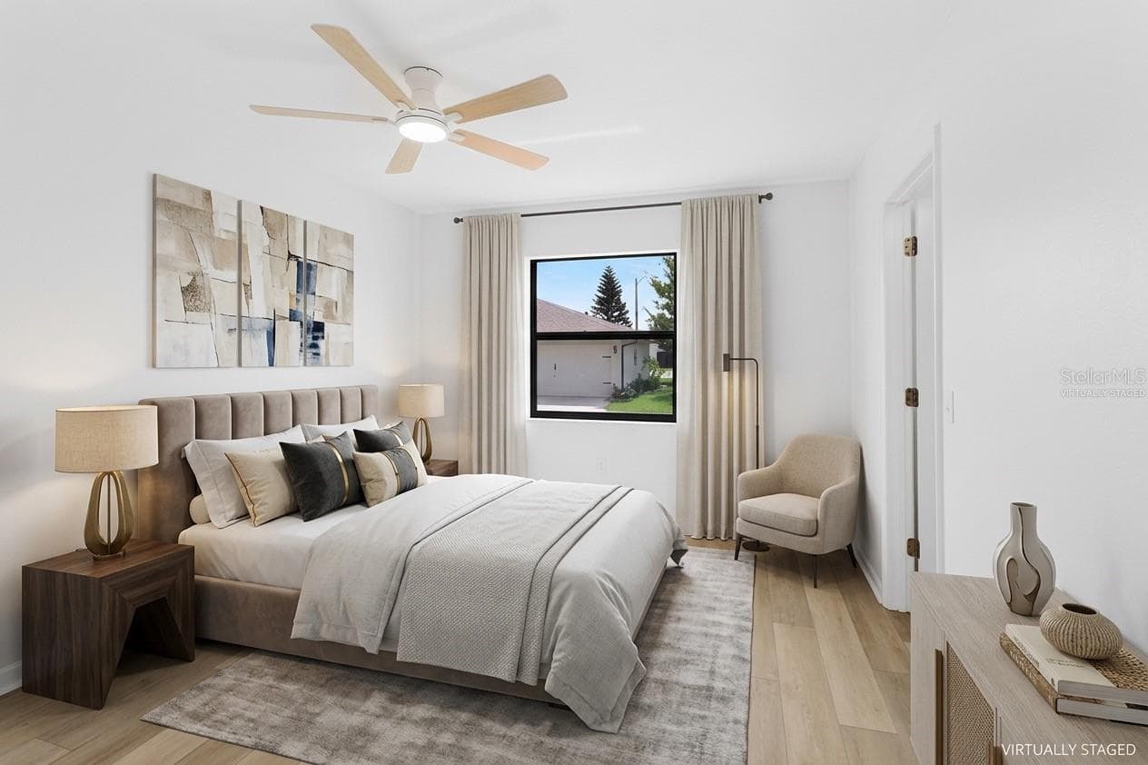 Virtually Staged.  Second Bedroom. Bathroom connect to the right. Large Walk in closet to the left - 4949 PLEASANT HOLLOW TRL #211, LAKELAND