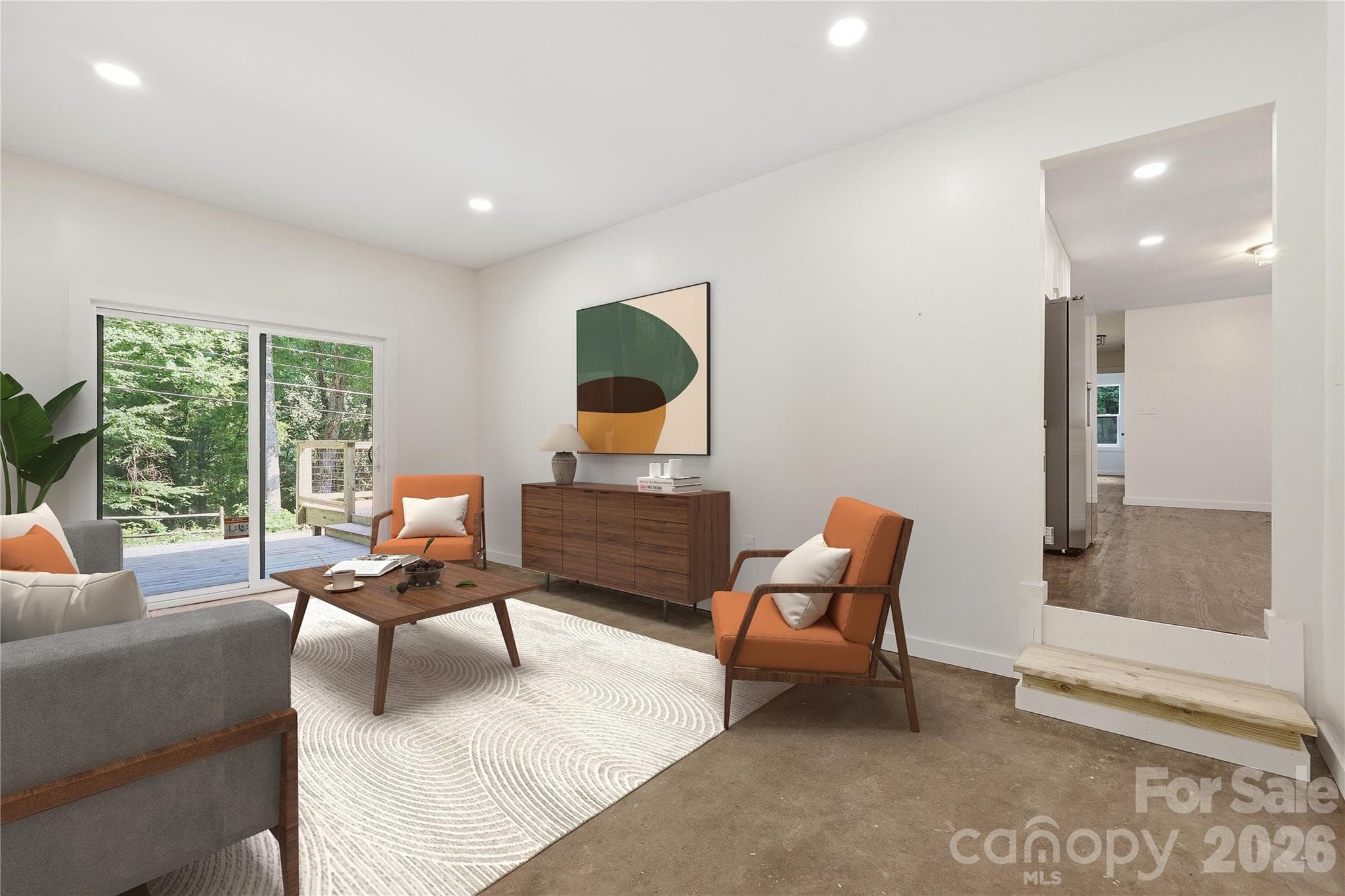 Family Room Virtual Staged - Hendersonville