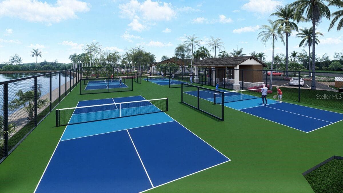 Pickle Ball Courts-Conceptual artist rendering - 13685 LOREDO WAY, PUNTA GORDA