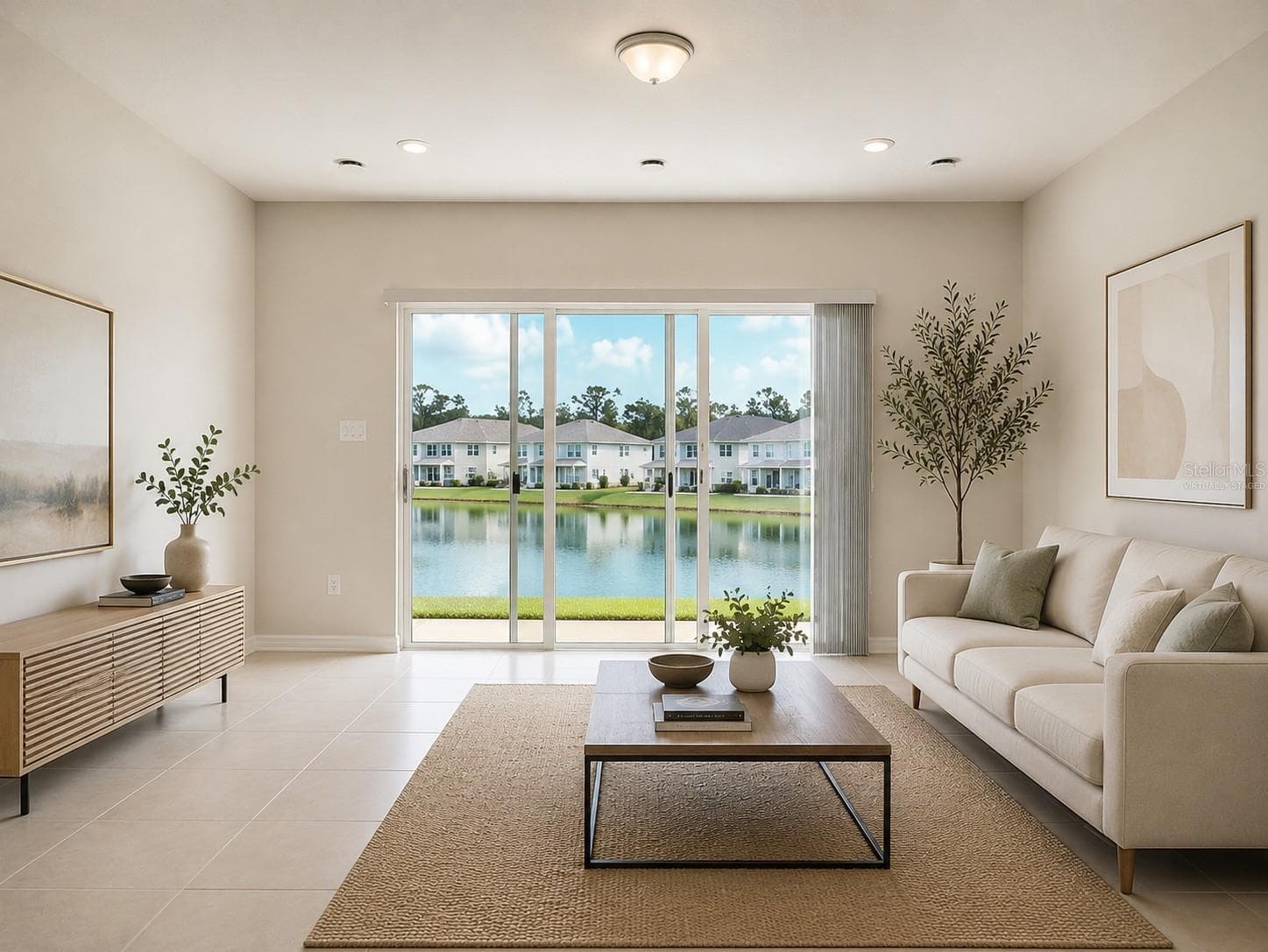 Living Room – Virtually Staged - 4576 SPARKLING SHELL AVE, KISSIMMEE