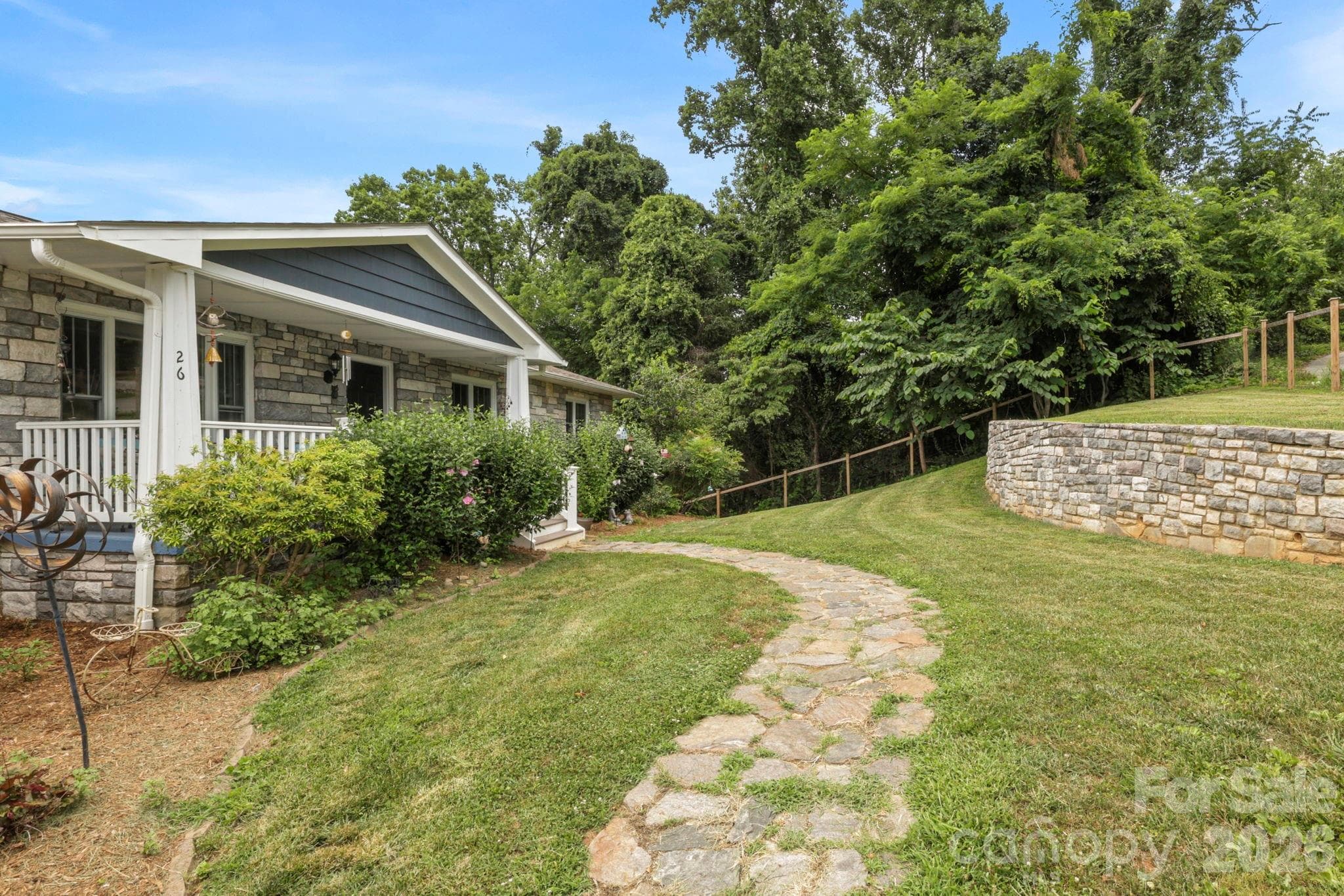 Walkway to the front porch - 26 Crestwood Drive, Arden