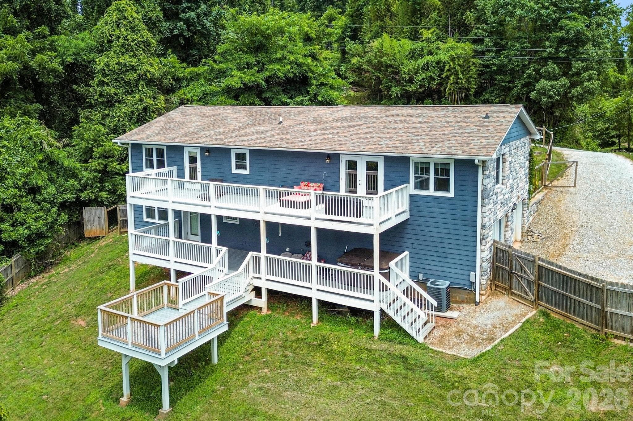 Back of house with double decks - 26 Crestwood Drive, Arden