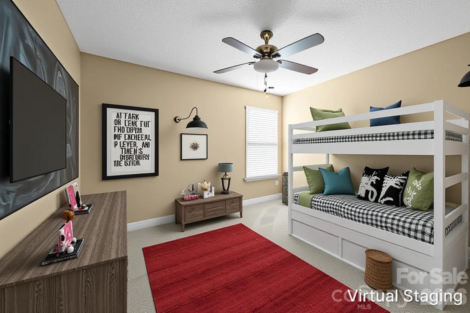 virtually stage bedroom 2 - 9233 Simonton Drive, Charlotte