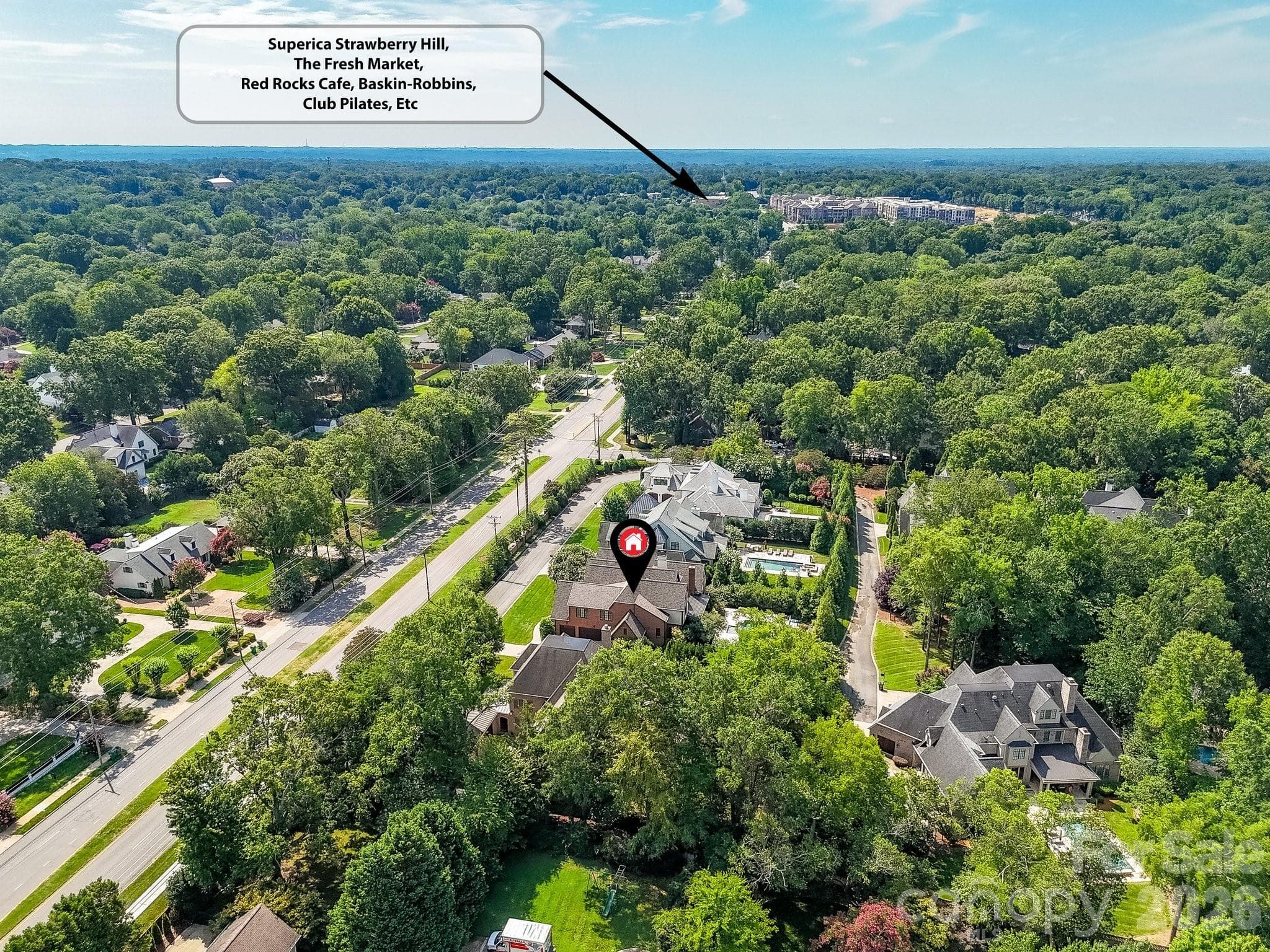 Walk to Strawberry Hill Shopping - 808 Huntington Park Drive, Charlotte