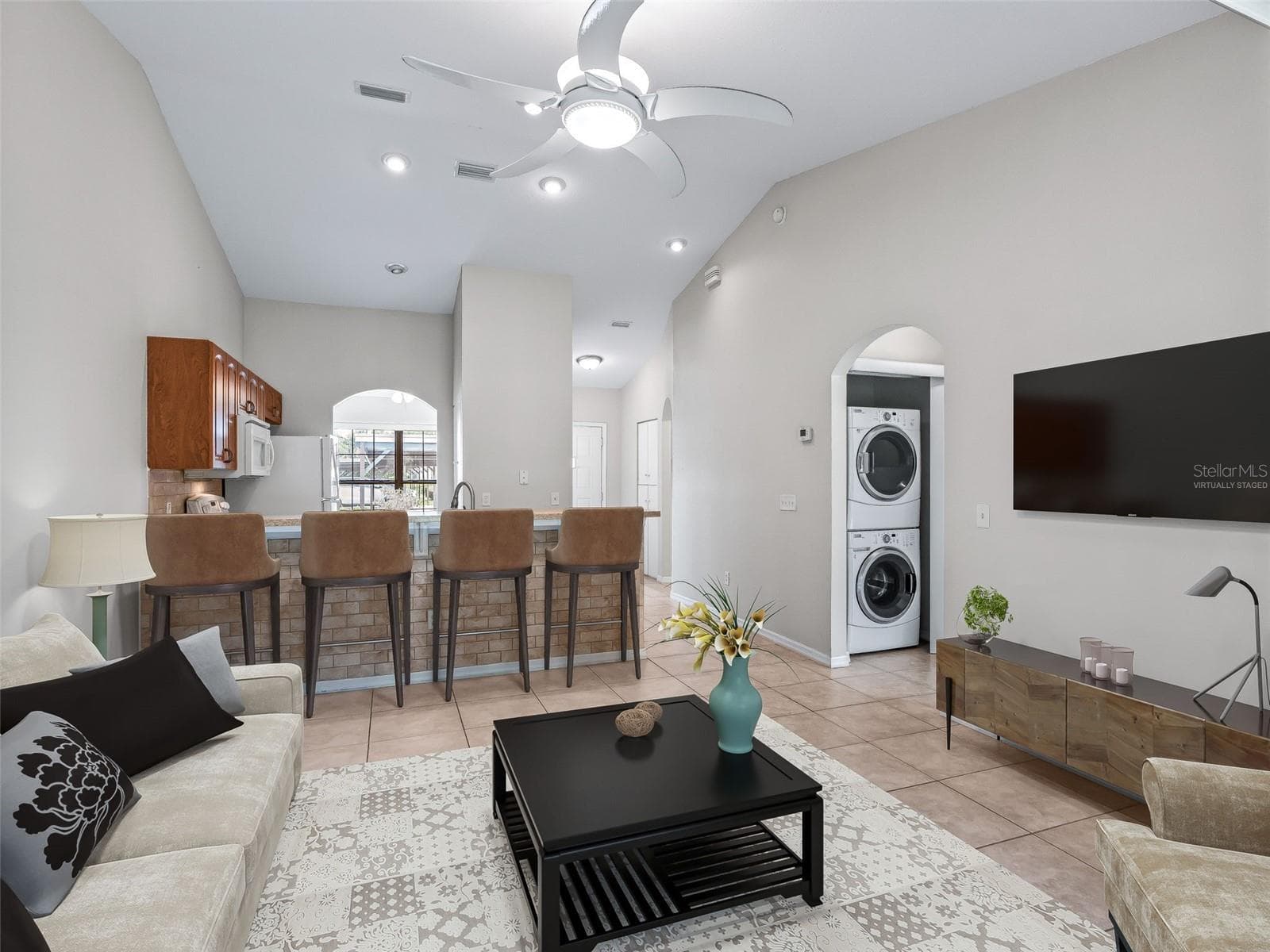 Virtually Staged Living Room - 1701 SE 24TH RD #1702, OCALA