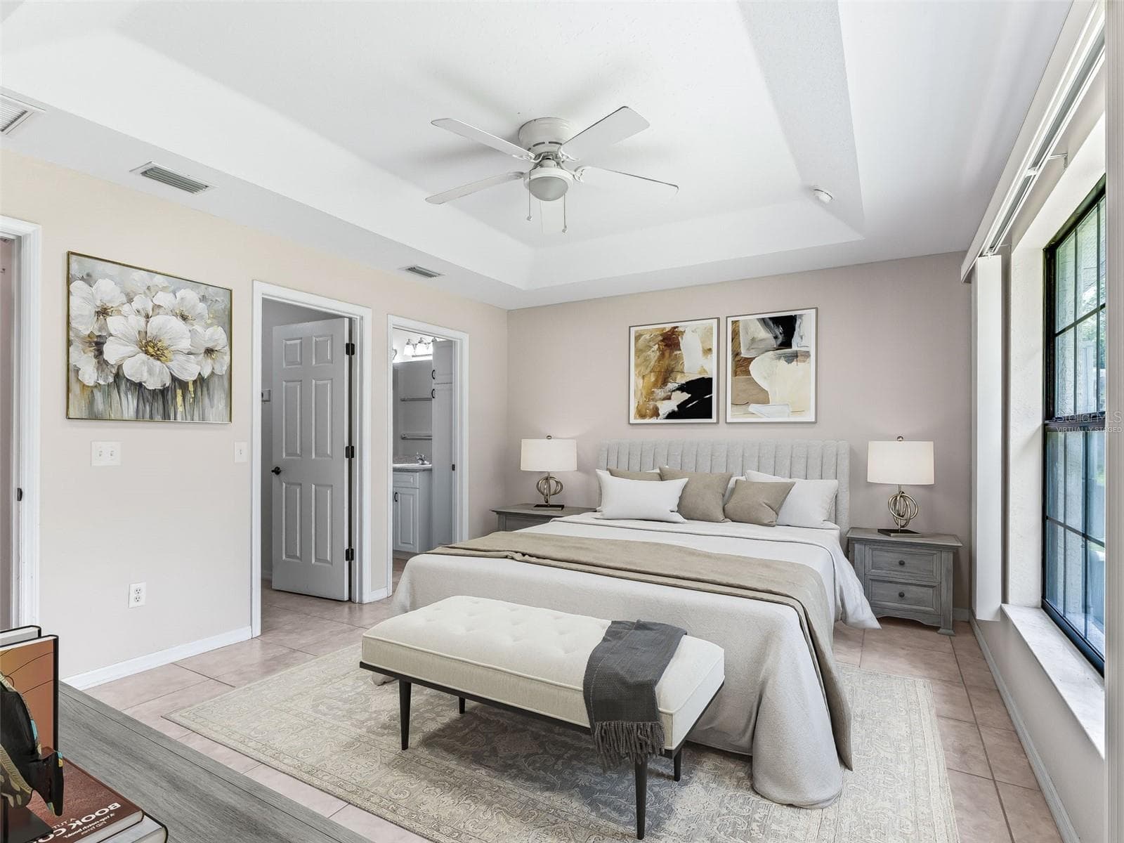 Virtually Staged Primary Bedroom - 1701 SE 24TH RD #1702, OCALA