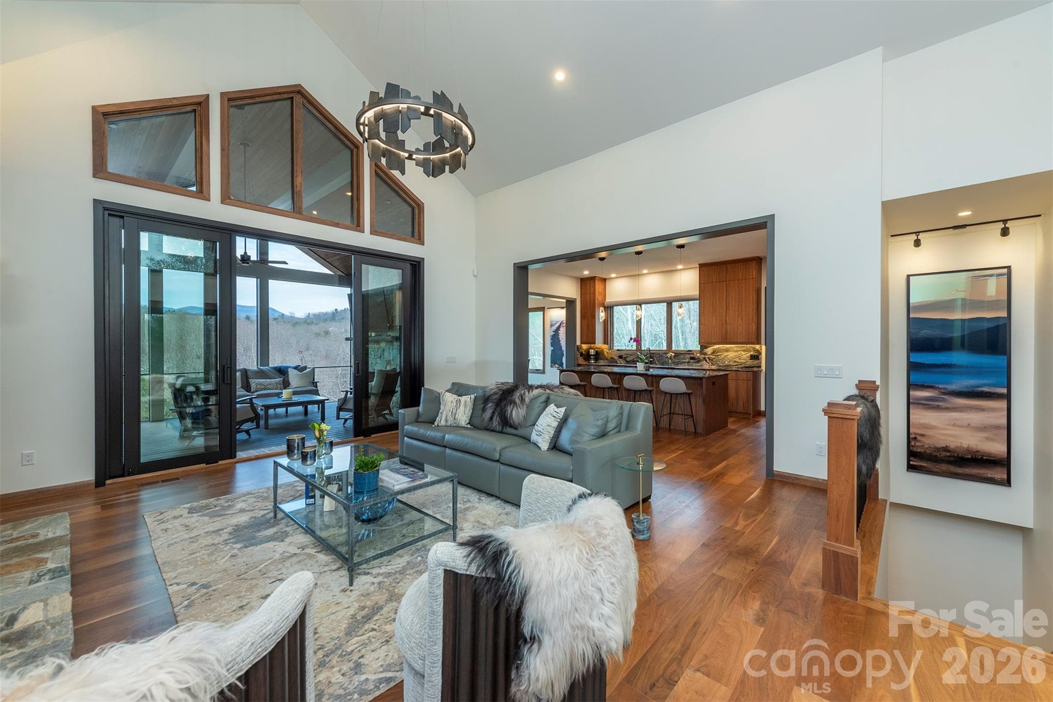 Open concept with lighting from Lighting NY - Asheville