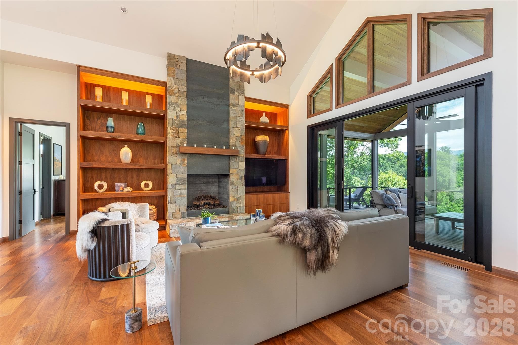 Dramatic buildins allow for open space and personal display of art - Asheville