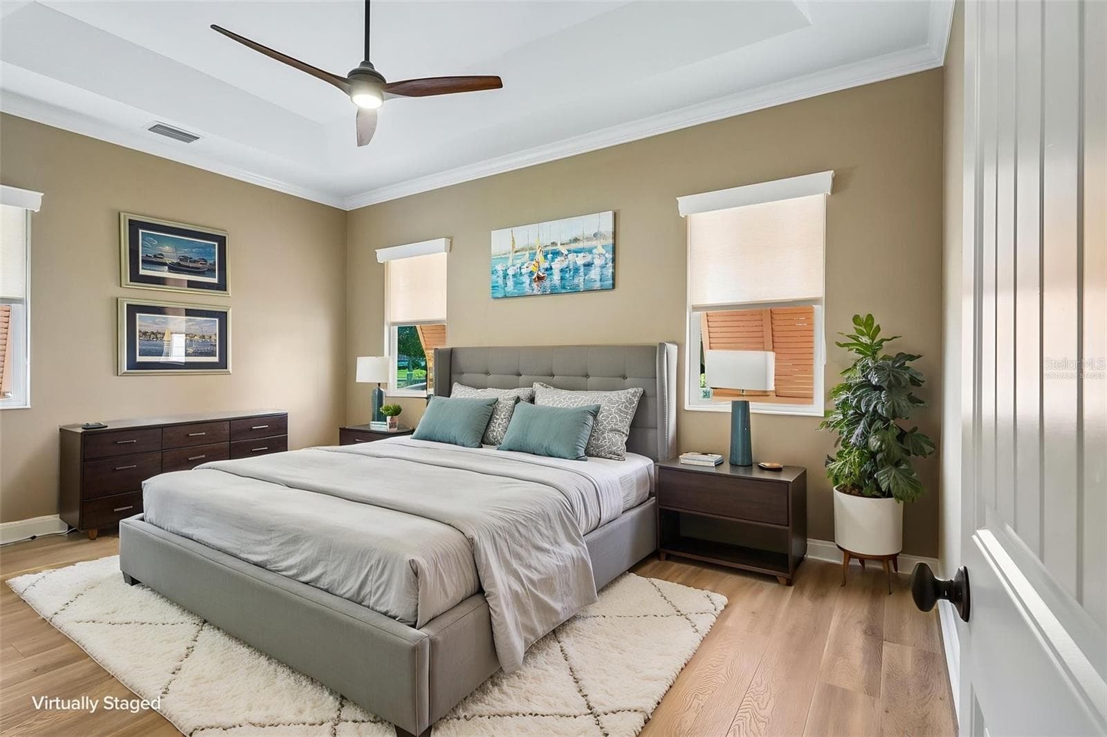 Primary Bedroom - Virtually Staged - 1212 FIESTA KEY CIR, LADY LAKE
