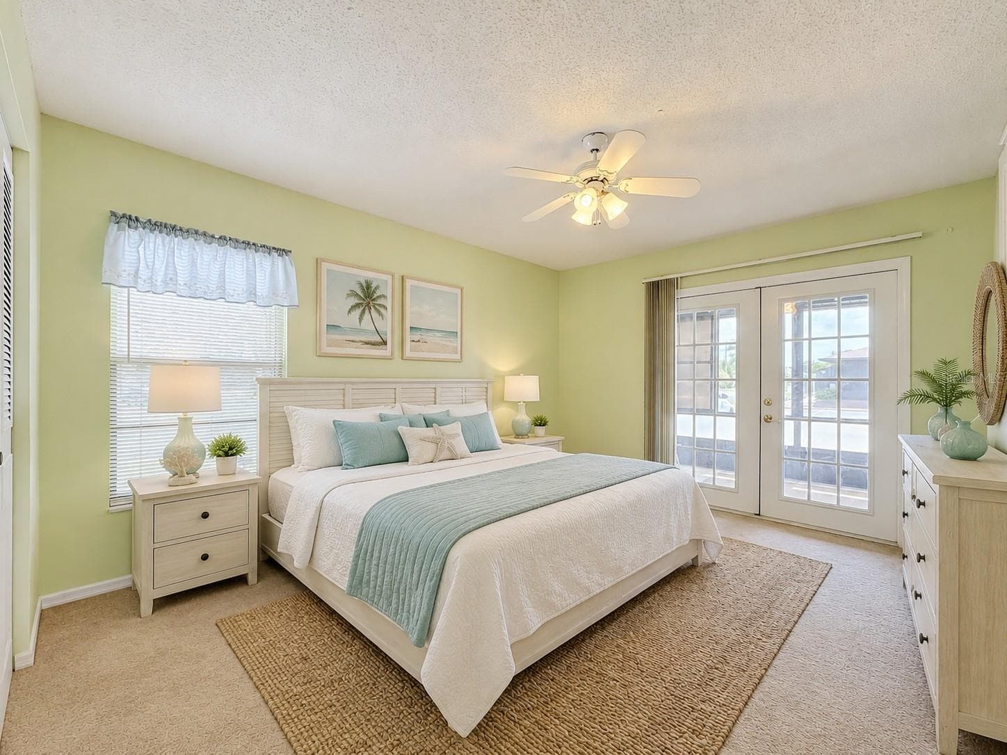 Second bedroom with lanai access. virtual staged - 4190 66TH STREET CIR W #O, BRADENTON