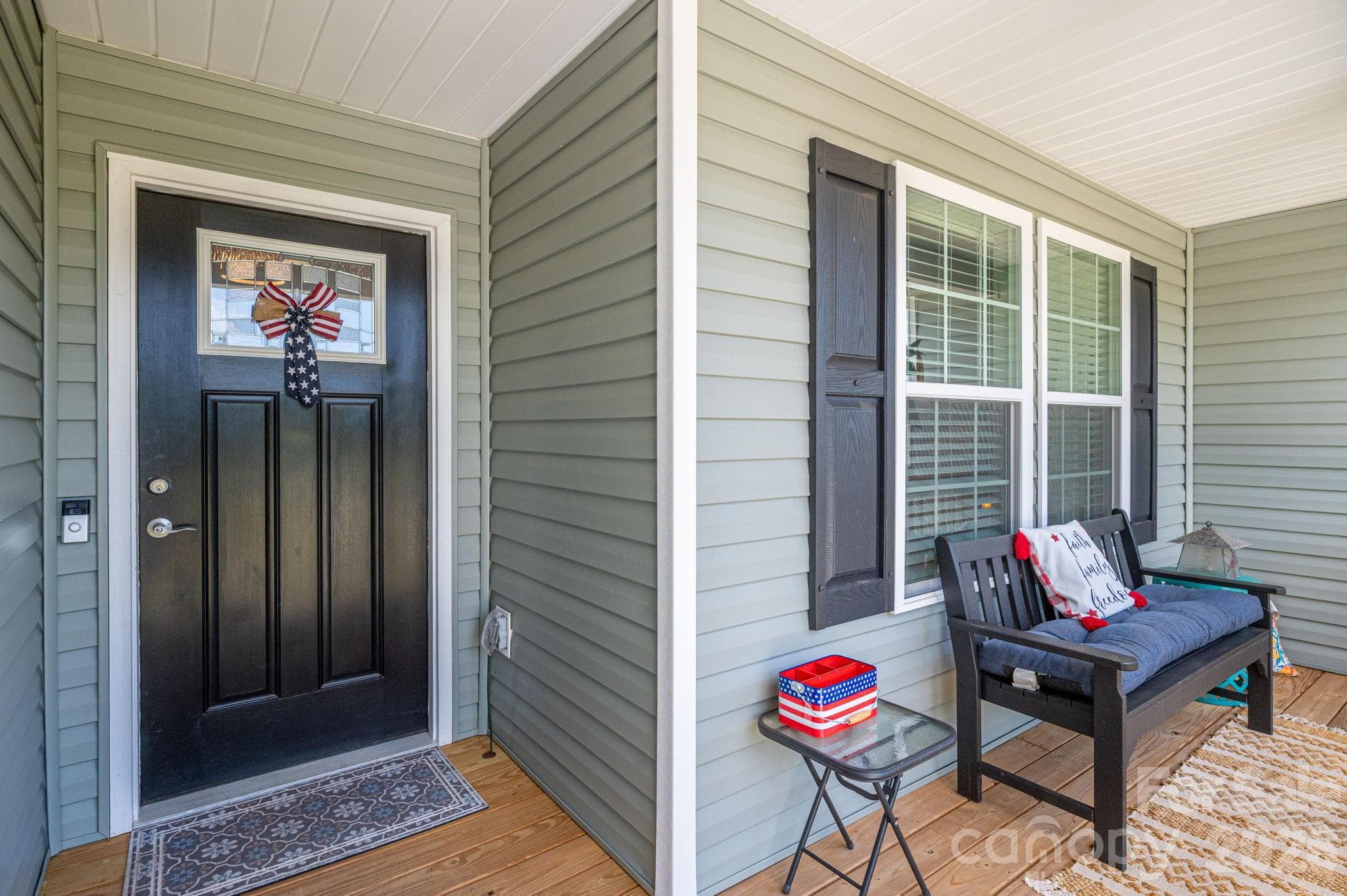 Decorative leaded glass front entry door - Newton