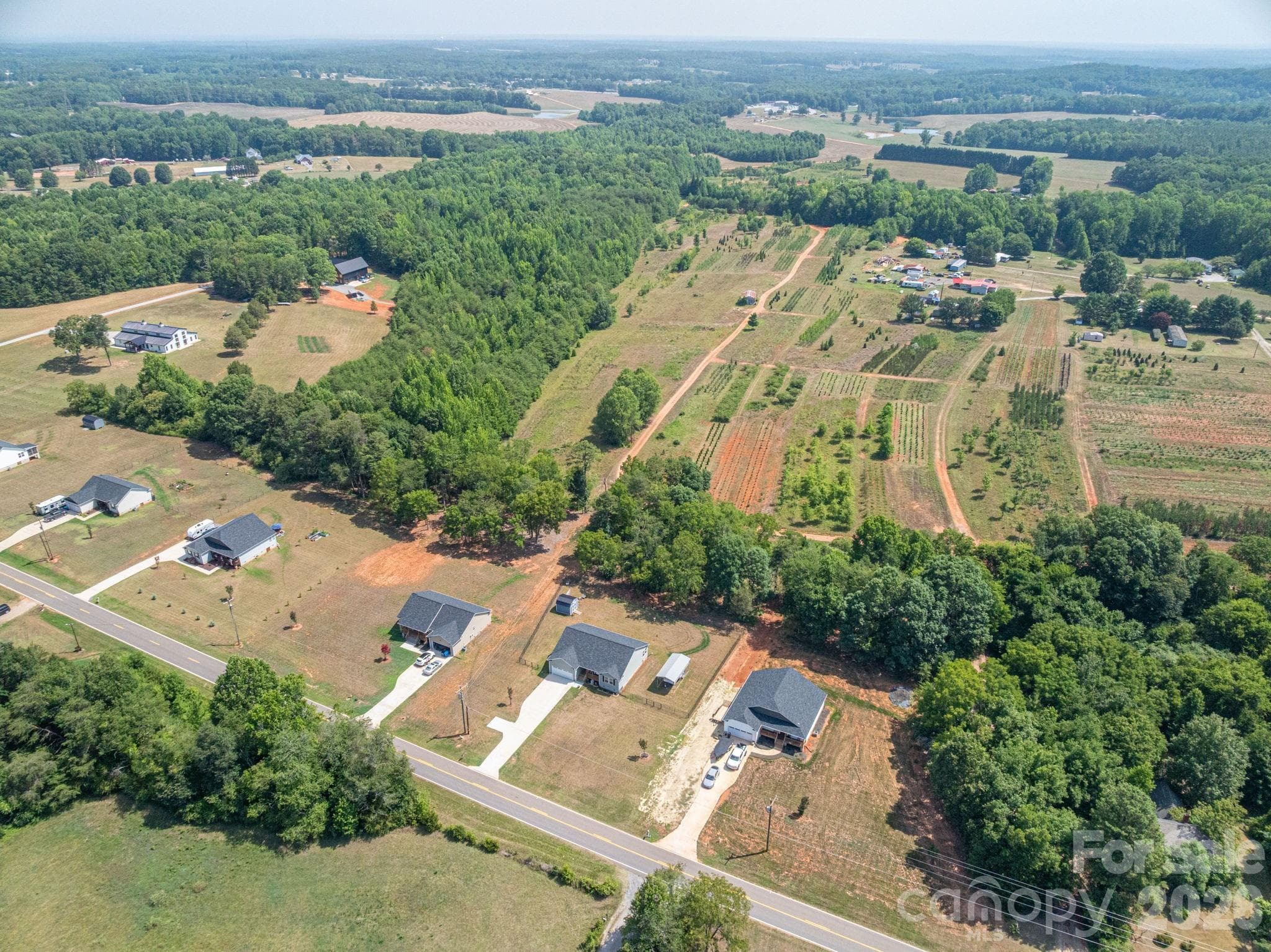 Aerial view of property and neighboring properties - Newton