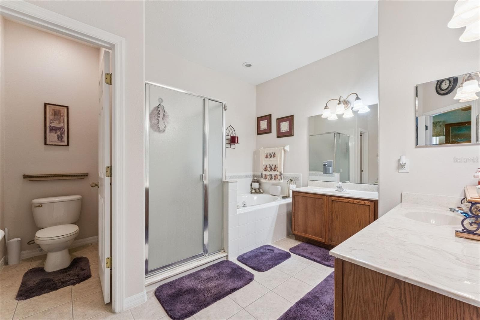 Primary bathroom features a private water closet - 9955 MEDALLION BLUFF LN, ORLANDO