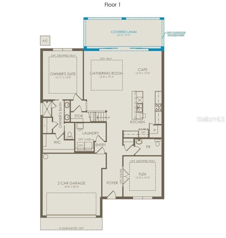 Floor Plan - Floor One - 1470 RIDGE TREE DRIVE, ORMOND BEACH