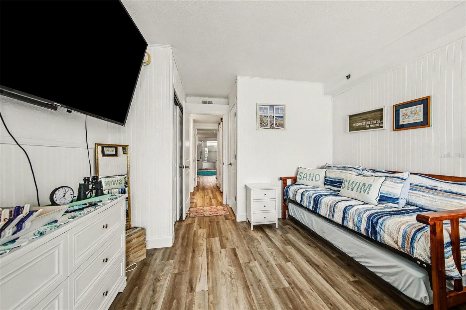 Trundle bed in bedroom - 2700 N ATLANTIC AVE #214, DAYTONA BEACH