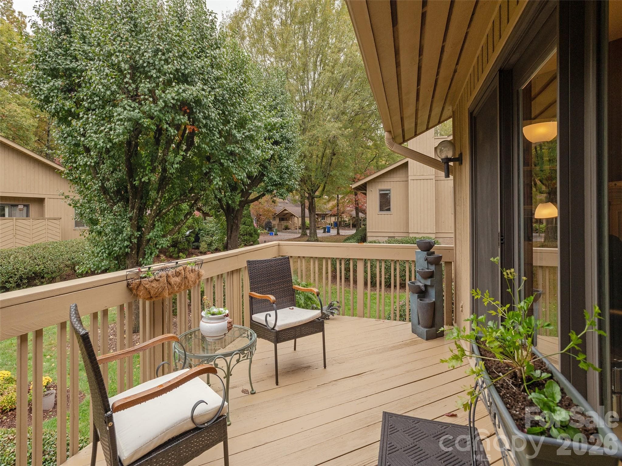 Open back porch for relaxing and entertaining - 606 Red Oak Drive, Hendersonville