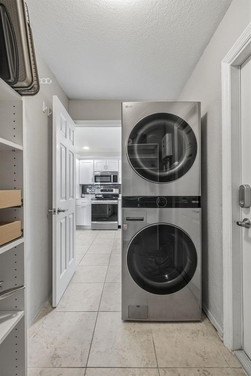 Indoor Laundry with full size Stackable Washer & Dryer - 4320 FLORAMAR TER, NEW PORT RICHEY