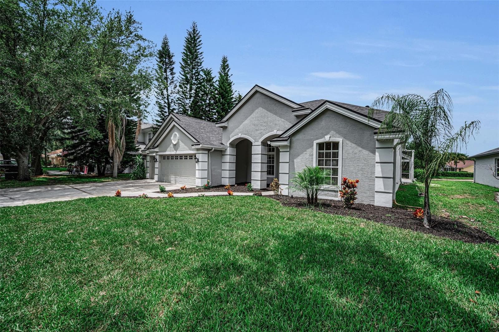 Front w/new sod - 4084 LIGUSTRUM DR, PALM HARBOR