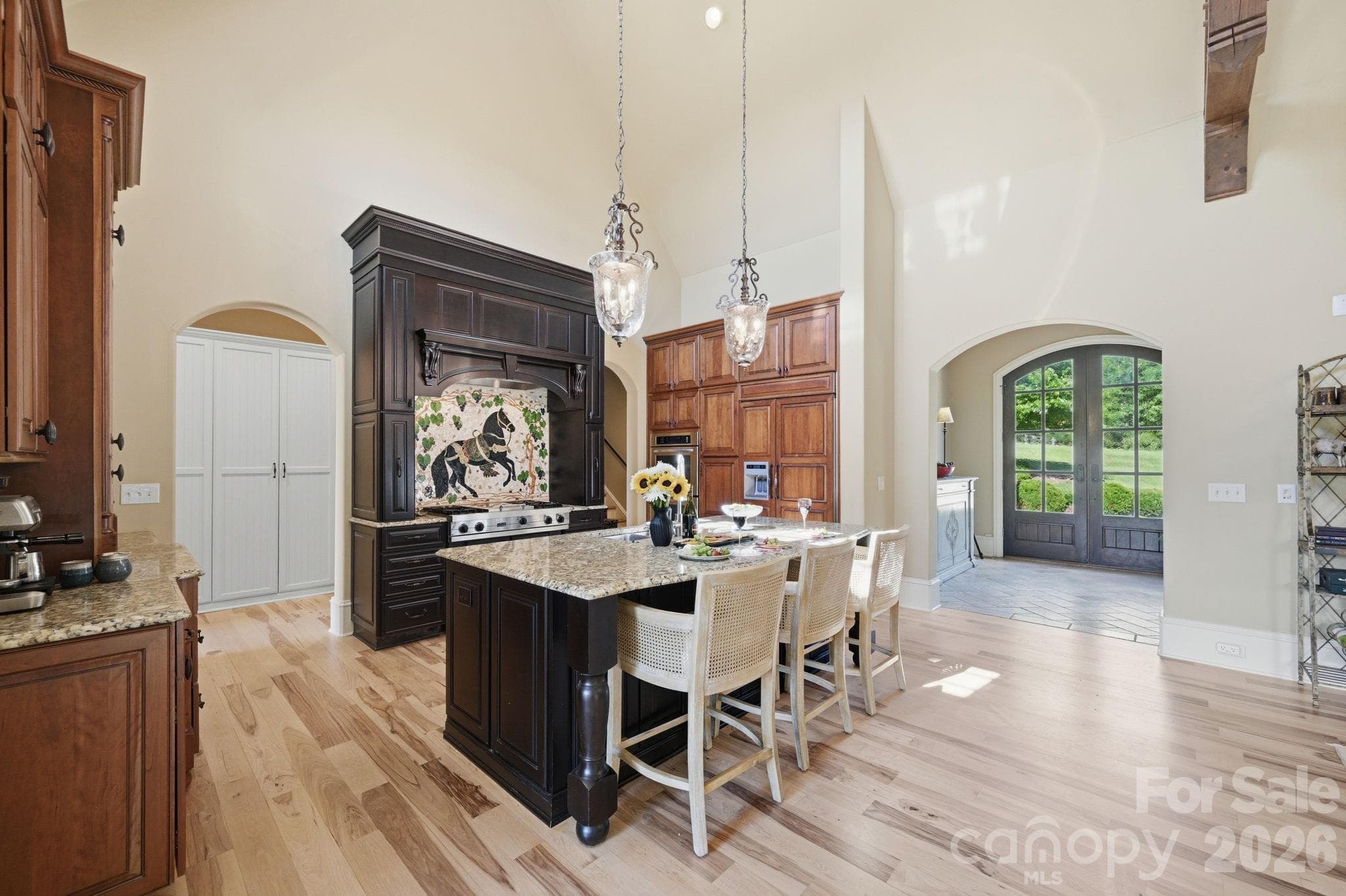 Refinished Hickory Hardwood floors in main living areas - 8528 Waxhaw Creek Road, Waxhaw
