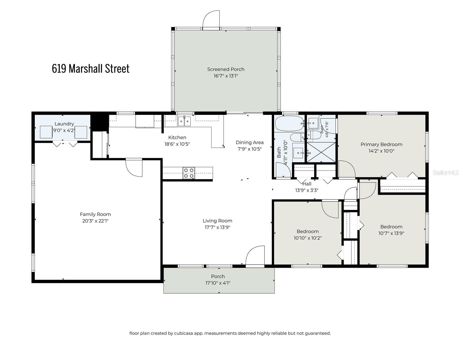 Floor plan - 619 MARSHALL ST, ALTAMONTE SPRINGS