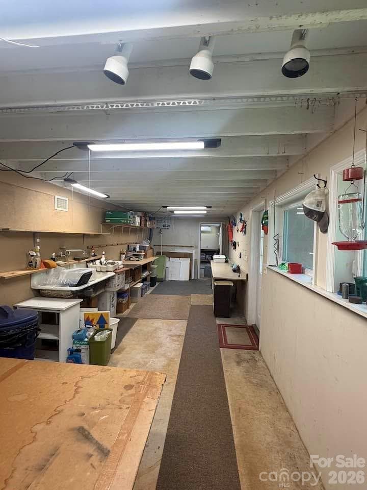 Unfinished basement studio/storage - 160 Caledonia Road, Landrum