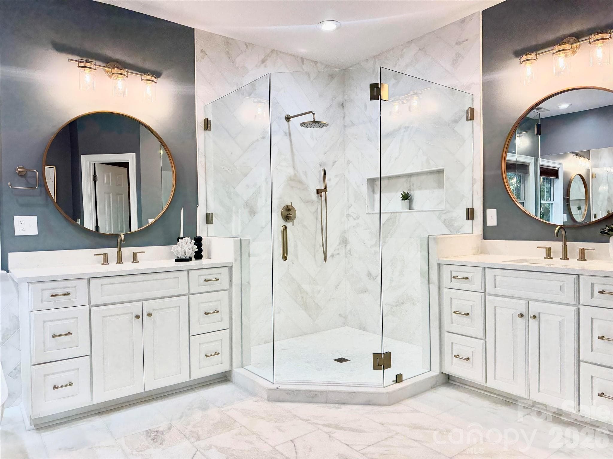 Wow Factor Primary Bath with Separate Vanities - Charlotte