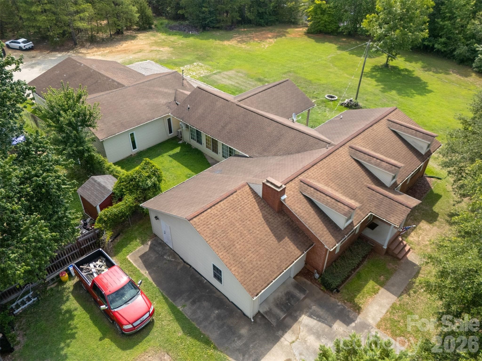 Aerial View - 218 S Plantation Road, Lancaster