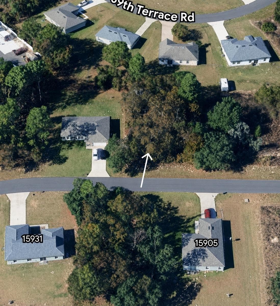 Aerial view showing location of property - 0 SW 57TH TERRACE ROAD, OCALA
