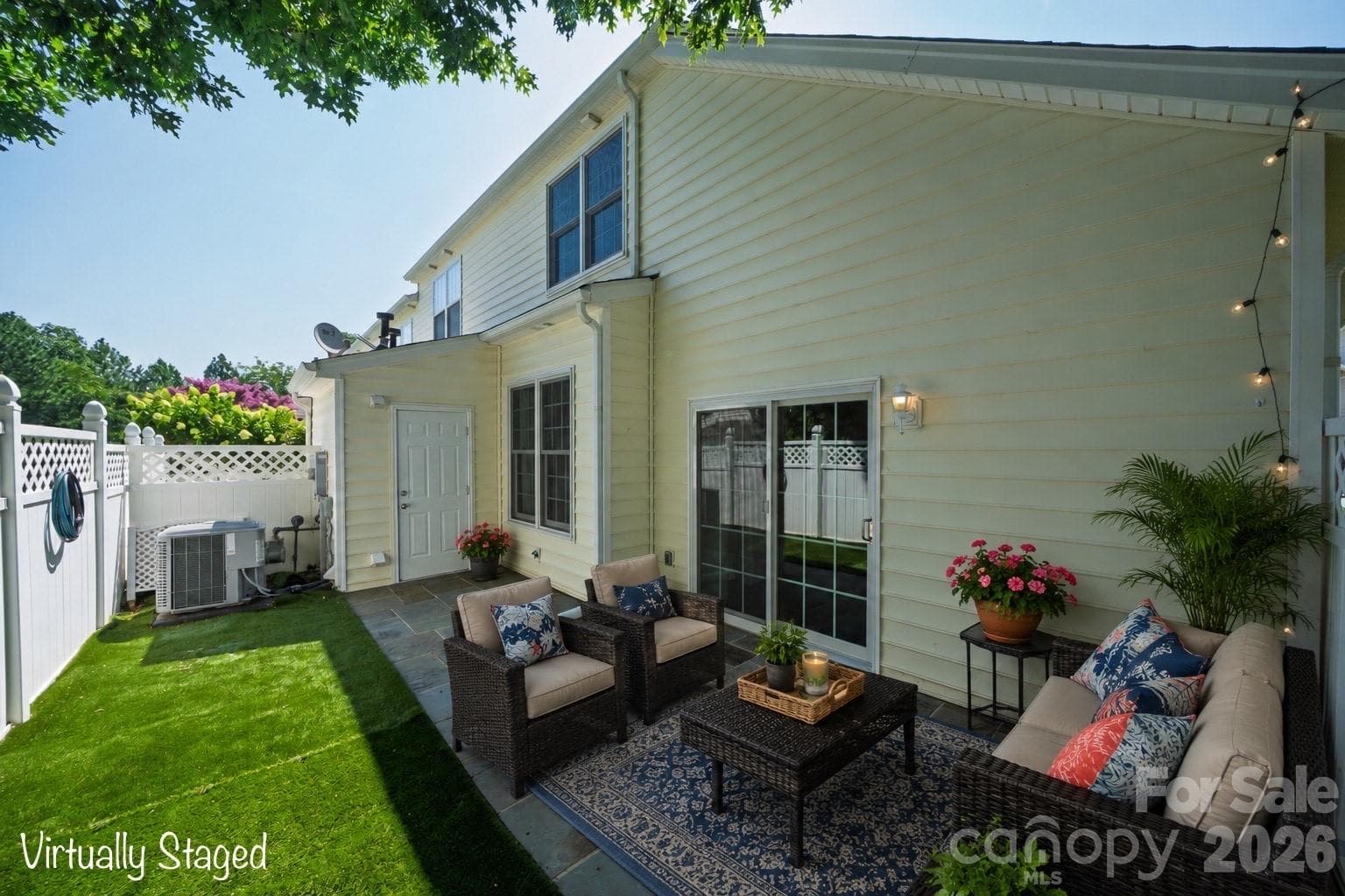 Virtually staged patio - 207 Dawn Mist Lane, Fort Mill