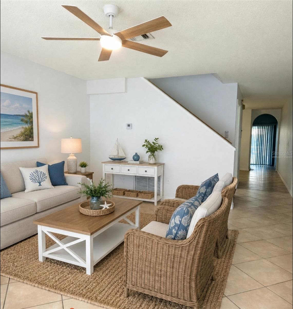 Virtually Staged Living Room - 734 KENSINGTON LAKE CIR #BRANDON, BRANDON