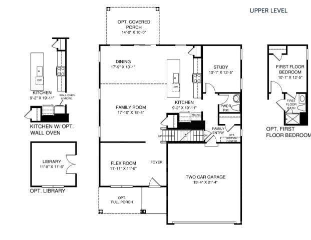 Hudson Floor plan main level - 2052 Rylan Way, Charlotte