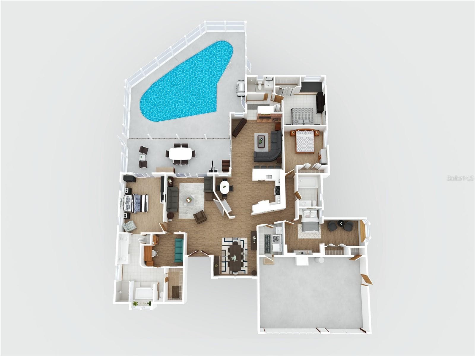 3-D FLOOR PLAN - 2899 TURTLE TER, PALM HARBOR