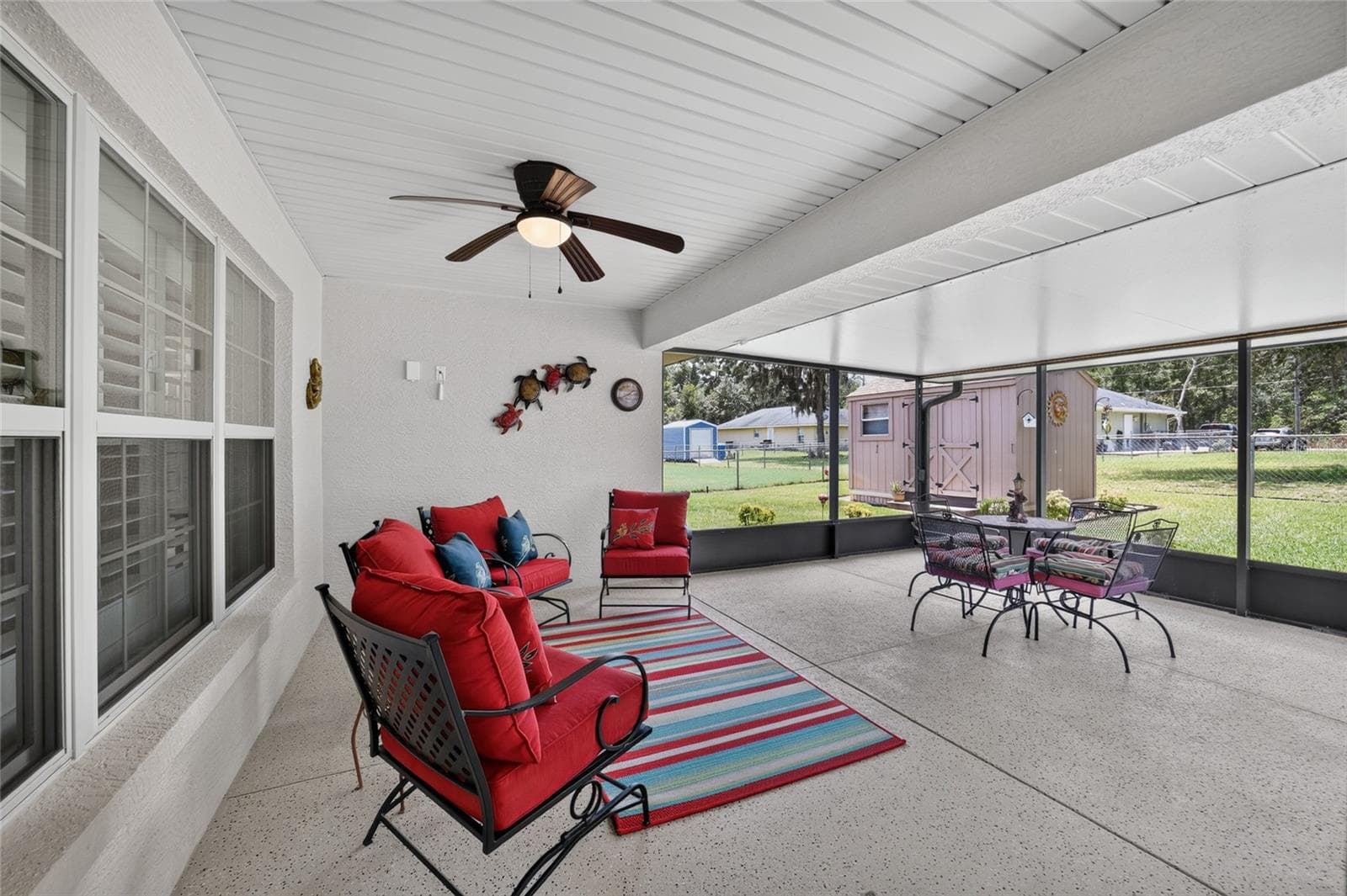 Back lanai (under roof) - 16364 SE 89TH TER, SUMMERFIELD