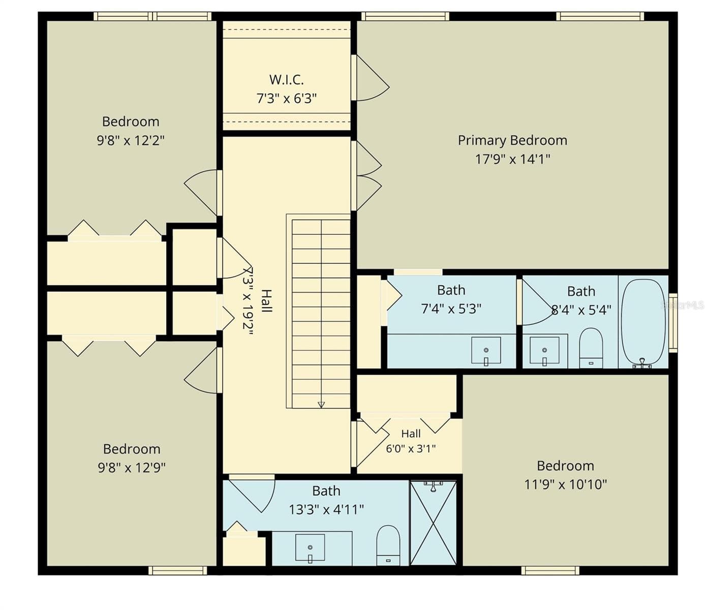 Second floor floorpan - 302 BLOOMINGFIELD DR, BRANDON