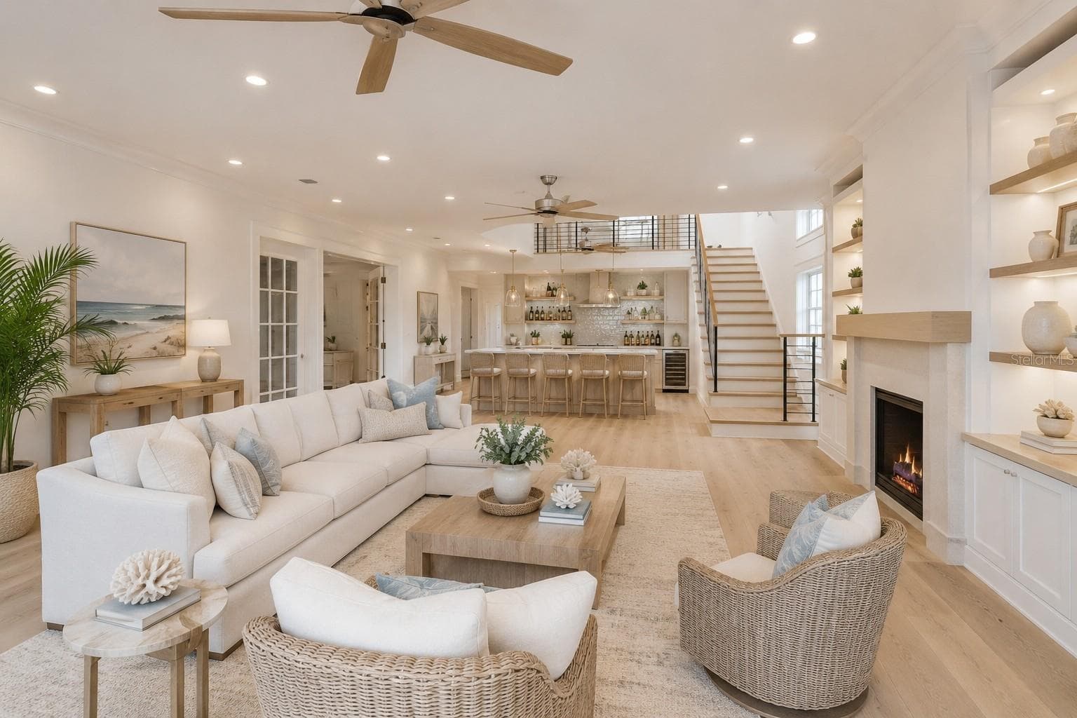 Living Room and Bar area reimagined - 6275 MANASOTA KEY RD, ENGLEWOOD
