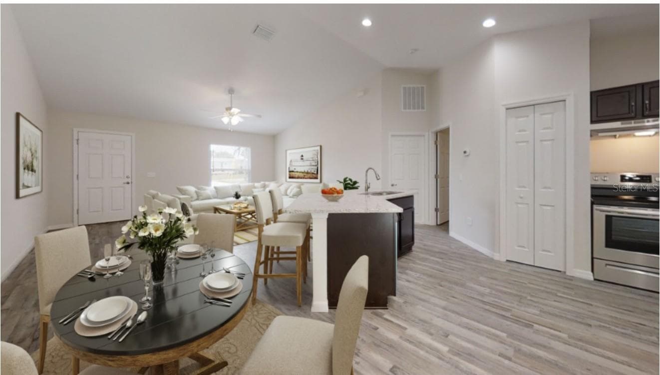 Great Room Staged - 12966 SW 86TH CT, OCALA