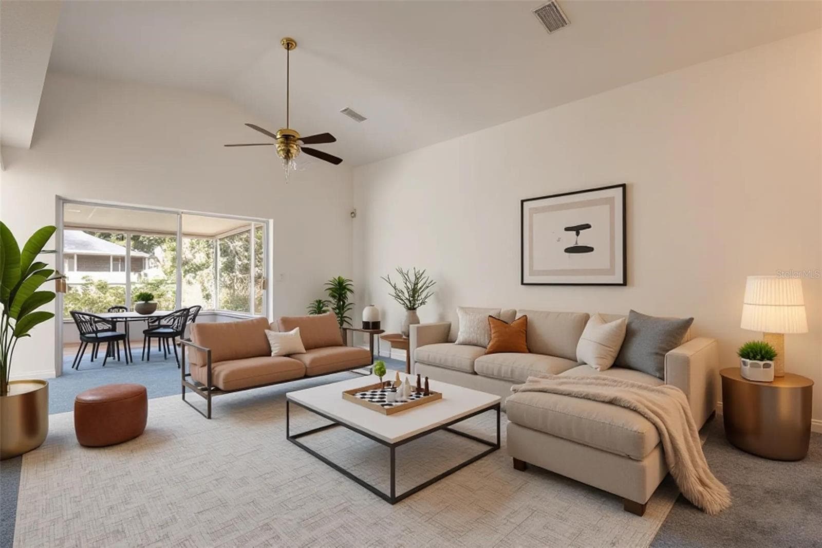 Virtual staged living room. Tons of potential! - 1914 WOODCUT DR, LUTZ