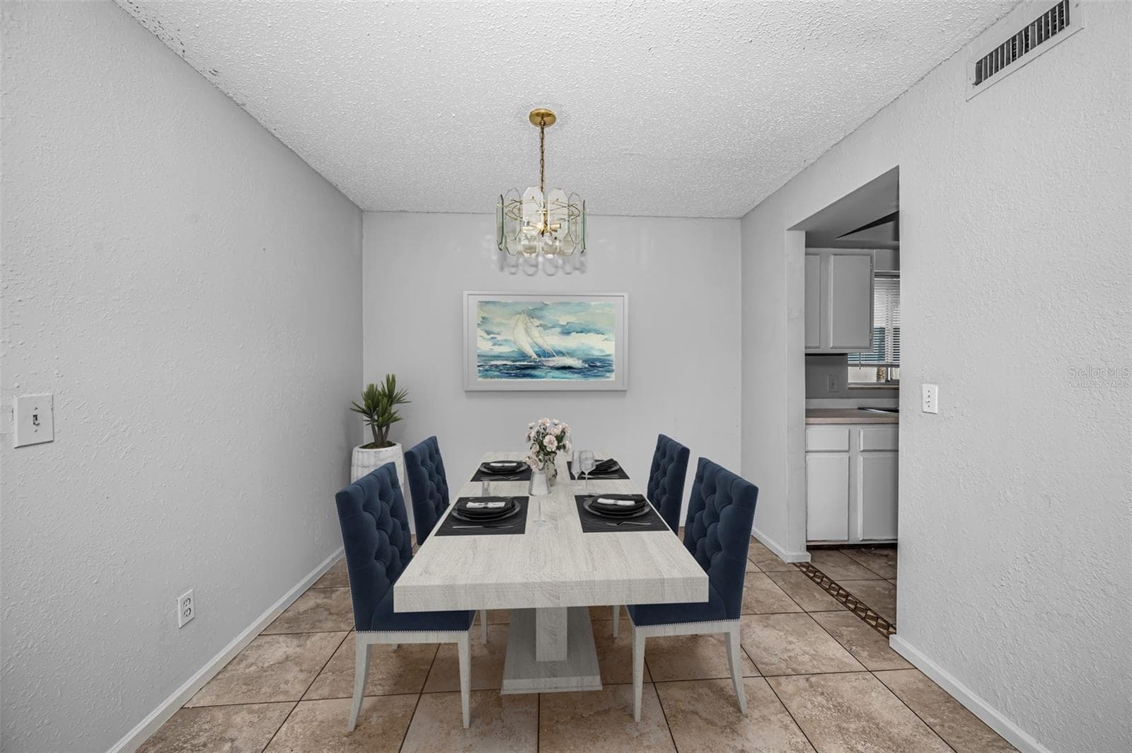 Virtually Staged Dining Room - 1960 UNION ST #5, CLEARWATER