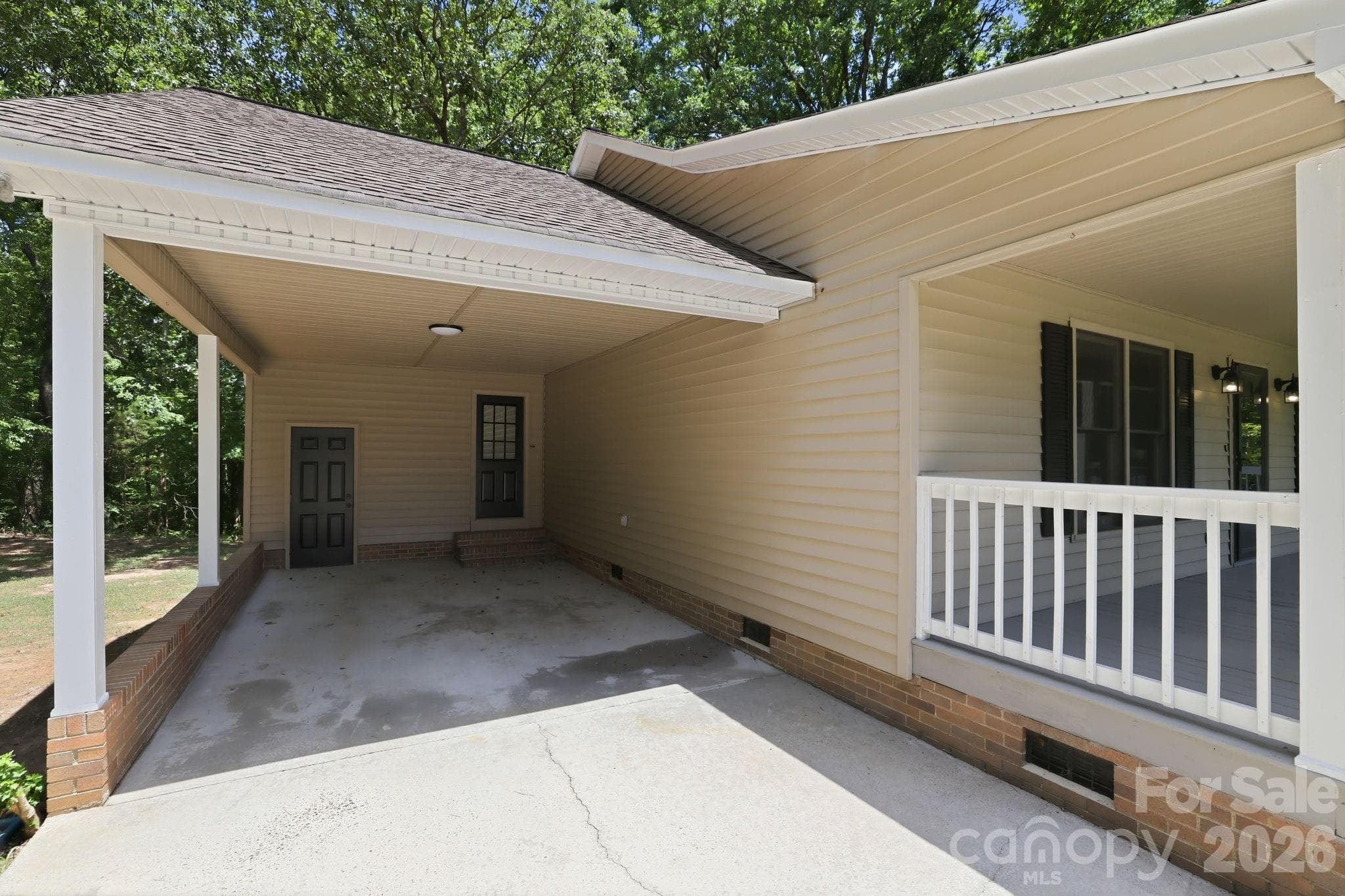 Carport and laundry room entry - 1801 Bridgewood Drive, Lancaster