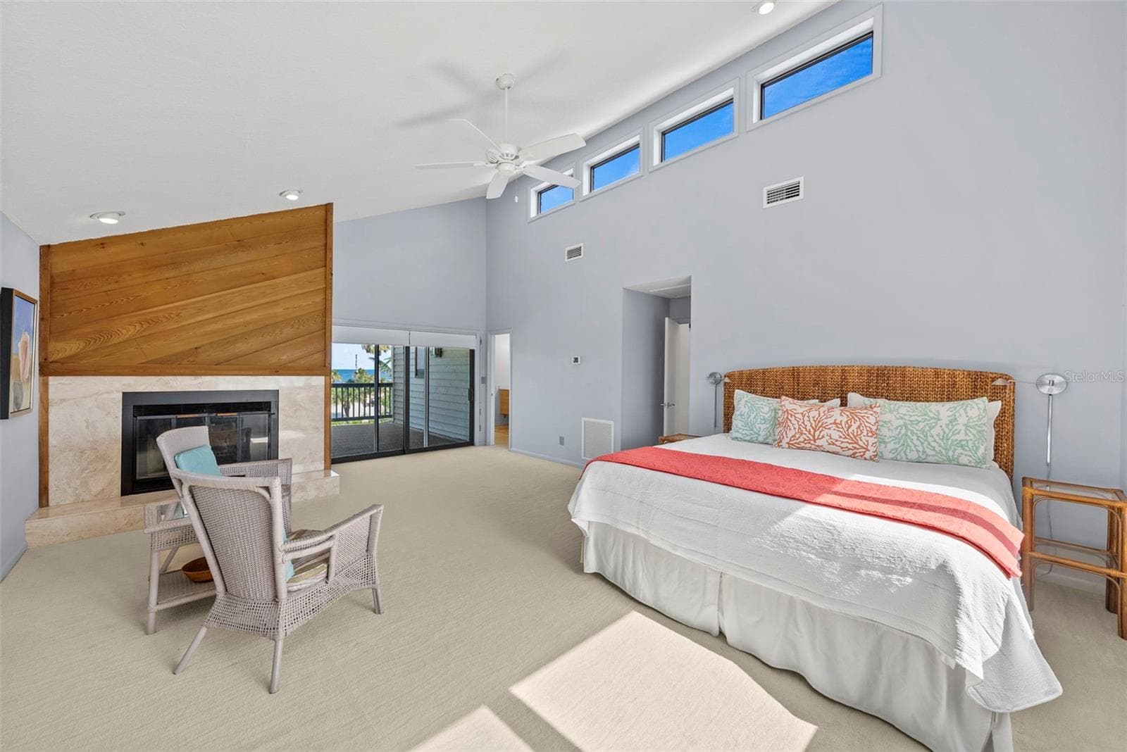 Primary Suite with Fireplace - 1304 PASS A GRILLE WAY, ST PETE BEACH